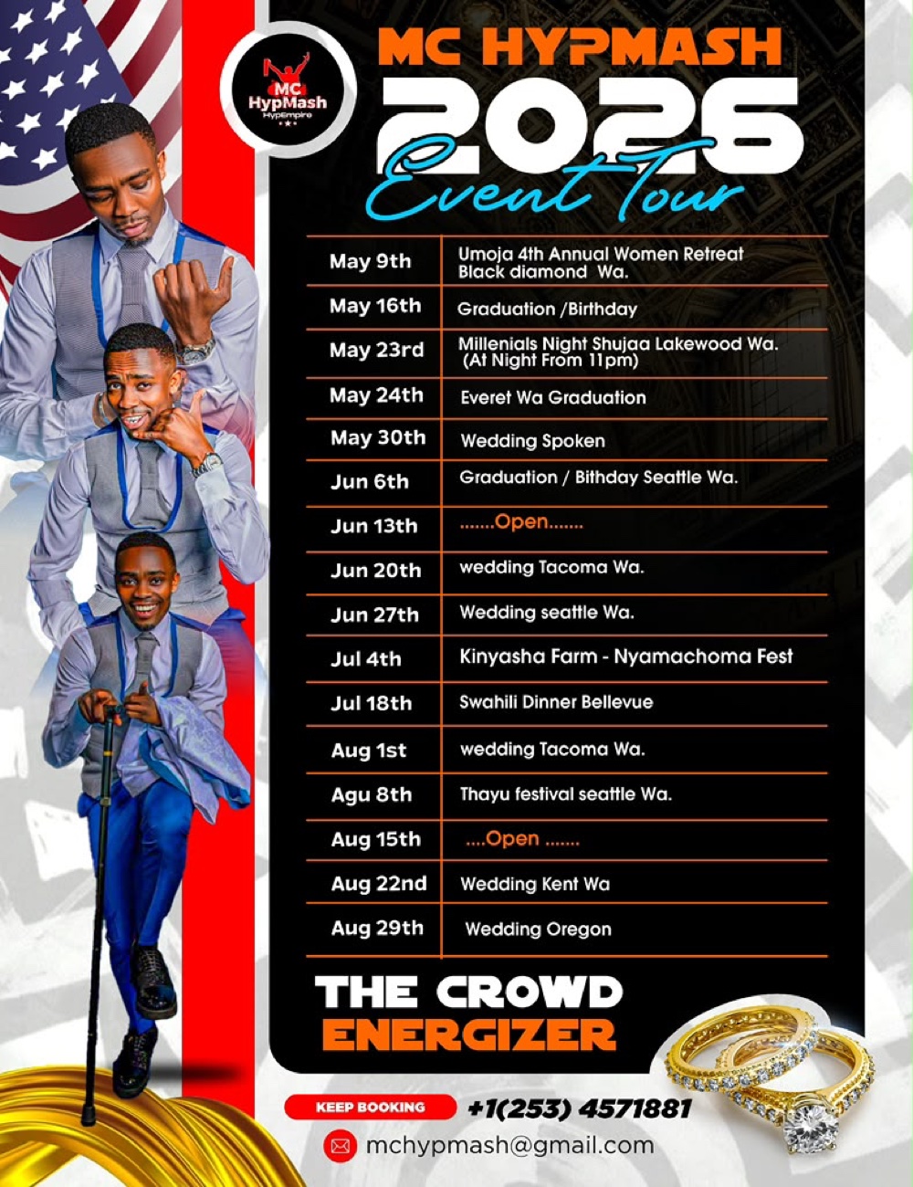 MC HypMash 2026 Event Tour schedule